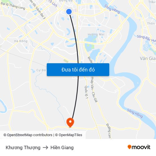 Khương Thượng to Hiền Giang map