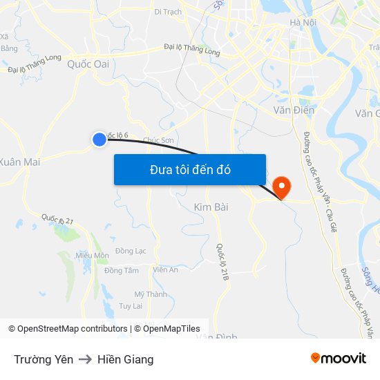 Trường Yên to Hiền Giang map