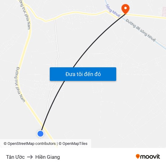 Tân Ước to Hiền Giang map