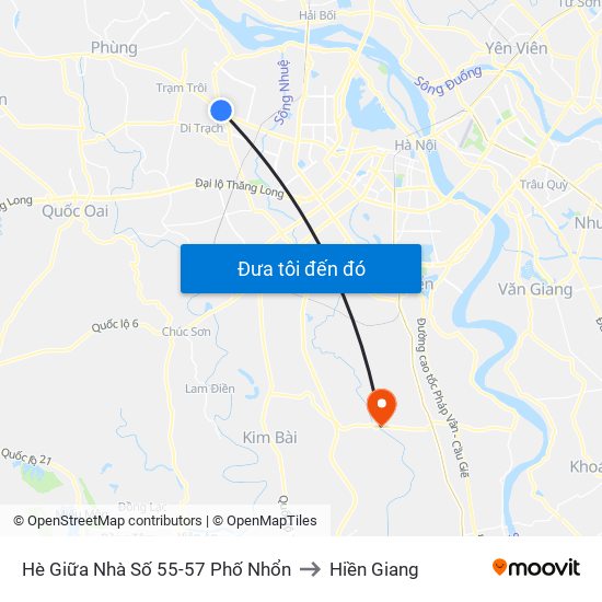 Hè Giữa Nhà Số 55-57 Phố Nhổn to Hiền Giang map
