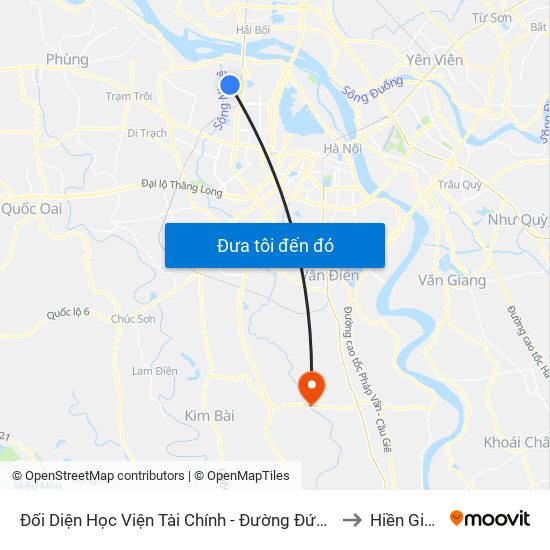 Đối Diện Học Viện Tài Chính - Đường Đức Thắng to Hiền Giang map