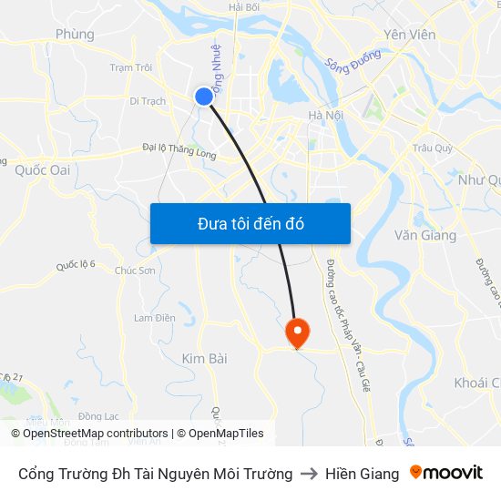 Cổng Trường Đh Tài Nguyên Môi Trường to Hiền Giang map