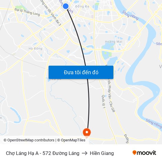 Chợ Láng Hạ A - 572 Đường Láng to Hiền Giang map