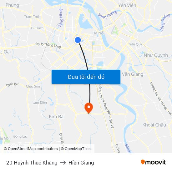 20 Huỳnh Thúc Kháng to Hiền Giang map