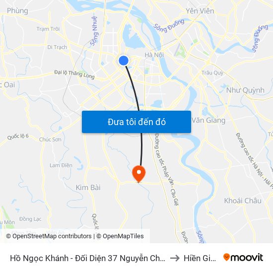 Hồ Ngọc Khánh - Đối Diện 37 Nguyễn Chí Thanh to Hiền Giang map