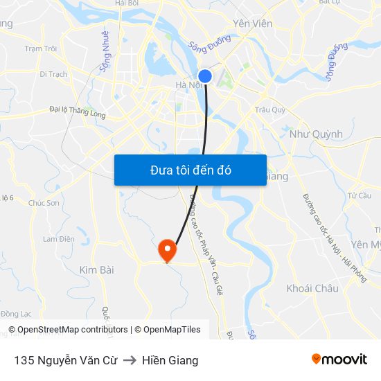 135 Nguyễn Văn Cừ to Hiền Giang map