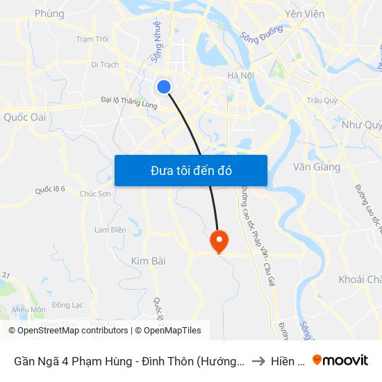 Gần Ngã 4 Phạm Hùng - Đình Thôn (Hướng Đi Khuất Duy Tiến)-Cột Sau to Hiền Giang map