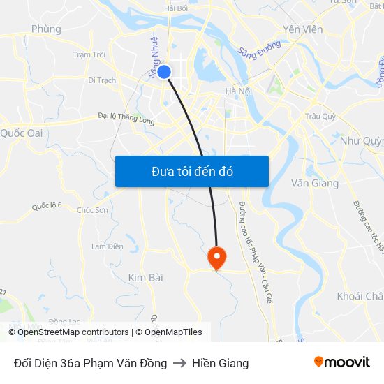 Đối Diện 36a Phạm Văn Đồng to Hiền Giang map