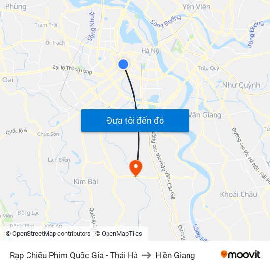 Rạp Chiếu Phim Quốc Gia - Thái Hà to Hiền Giang map