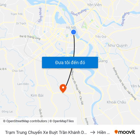 Trạm Trung Chuyển Xe Buýt Trần Khánh Dư (Khu Đón Khách) to Hiền Giang map