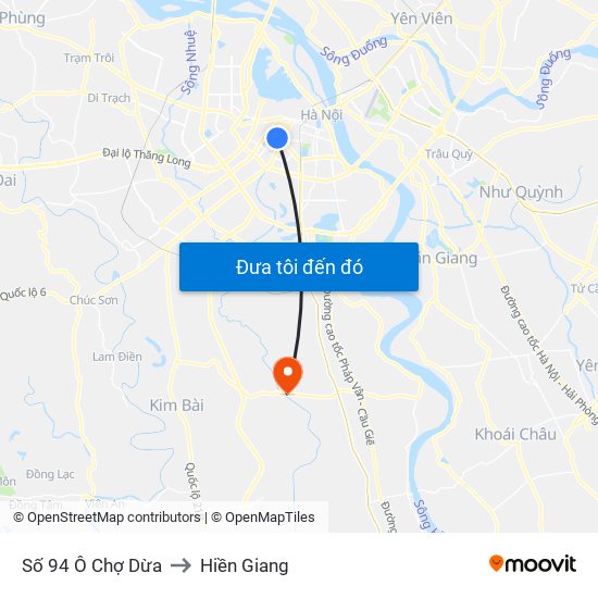 Số 94 Ô Chợ Dừa to Hiền Giang map