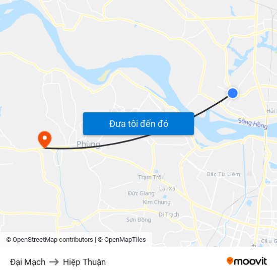 Đại Mạch to Hiệp Thuận map