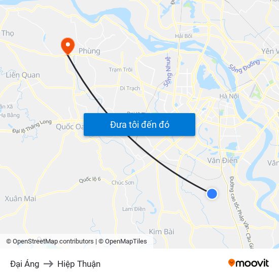 Đại Áng to Hiệp Thuận map