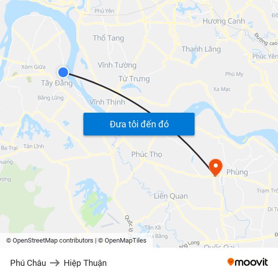 Phú Châu to Hiệp Thuận map