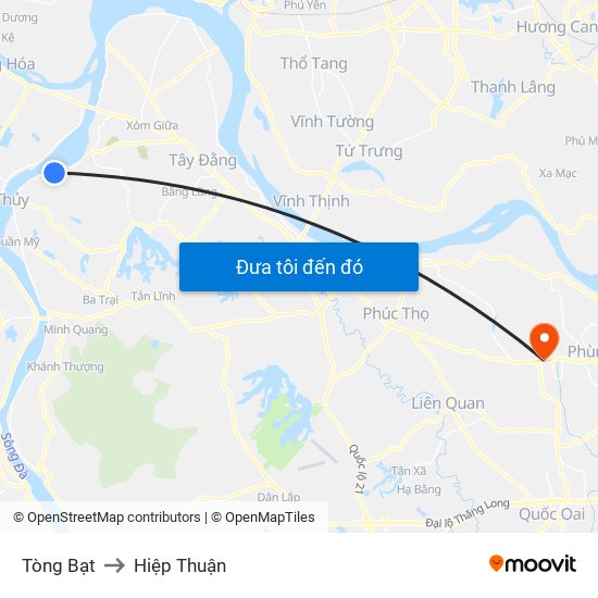 Tòng Bạt to Hiệp Thuận map