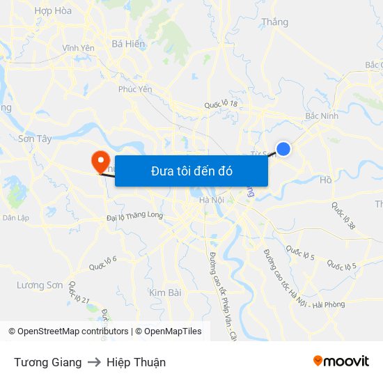 Tương Giang to Hiệp Thuận map