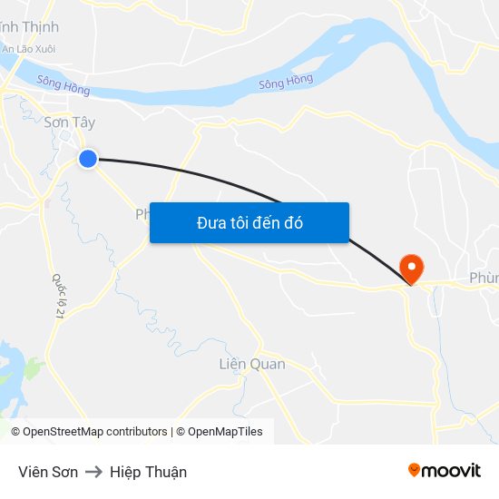 Viên Sơn to Hiệp Thuận map