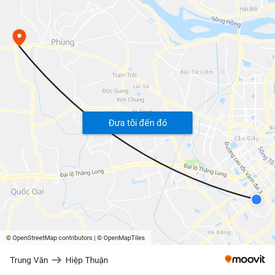 Trung Văn to Hiệp Thuận map