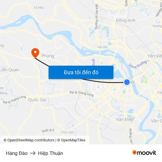 Hàng Đào to Hiệp Thuận map