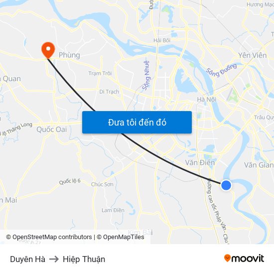 Duyên Hà to Hiệp Thuận map