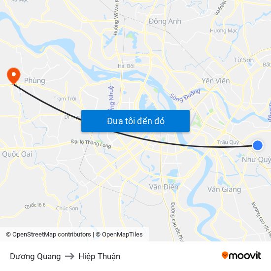 Dương Quang to Hiệp Thuận map
