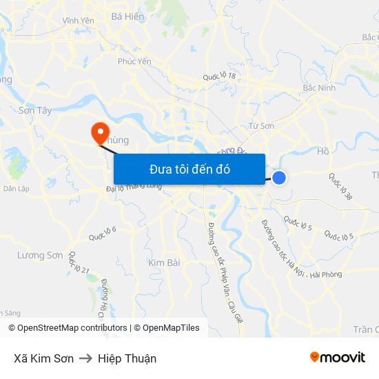Xã Kim Sơn to Hiệp Thuận map