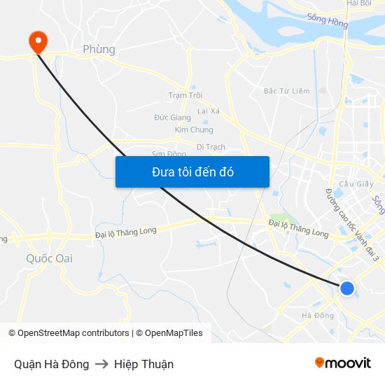 Quận Hà Đông to Hiệp Thuận map