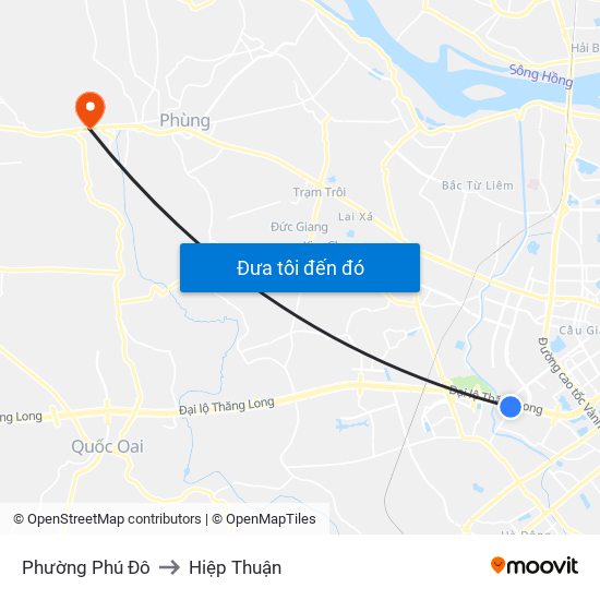 Phường Phú Đô to Hiệp Thuận map