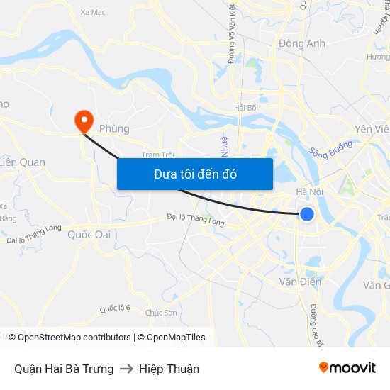 Quận Hai Bà Trưng to Hiệp Thuận map