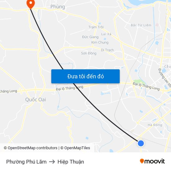 Phường Phú Lãm to Hiệp Thuận map