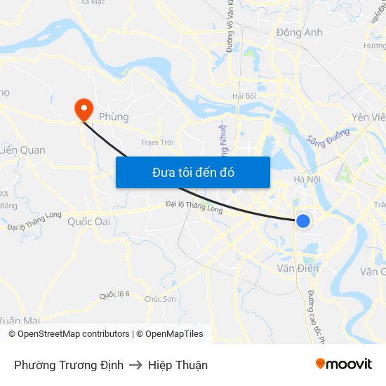 Phường Trương Định to Hiệp Thuận map