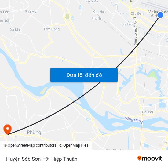 Huyện Sóc Sơn to Hiệp Thuận map