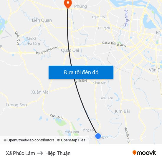 Xã Phúc Lâm to Hiệp Thuận map