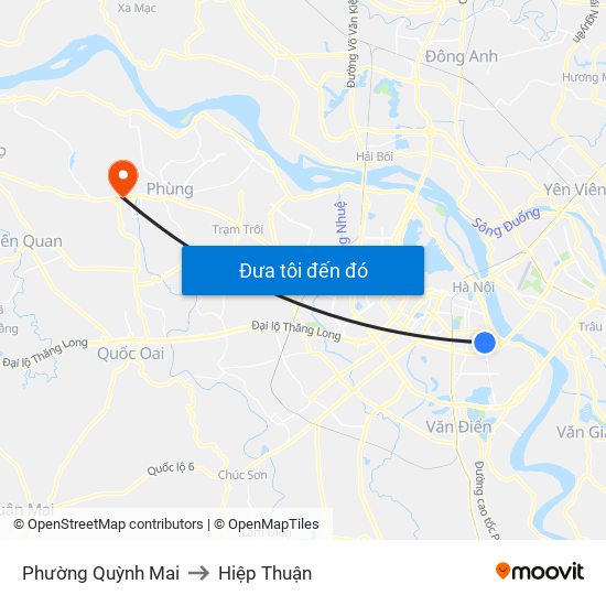 Phường Quỳnh Mai to Hiệp Thuận map