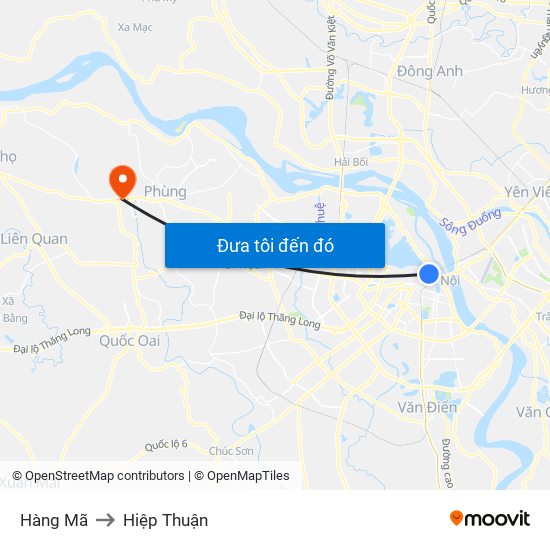 Hàng Mã to Hiệp Thuận map