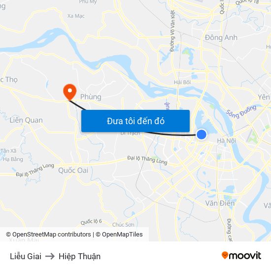Liễu Giai to Hiệp Thuận map