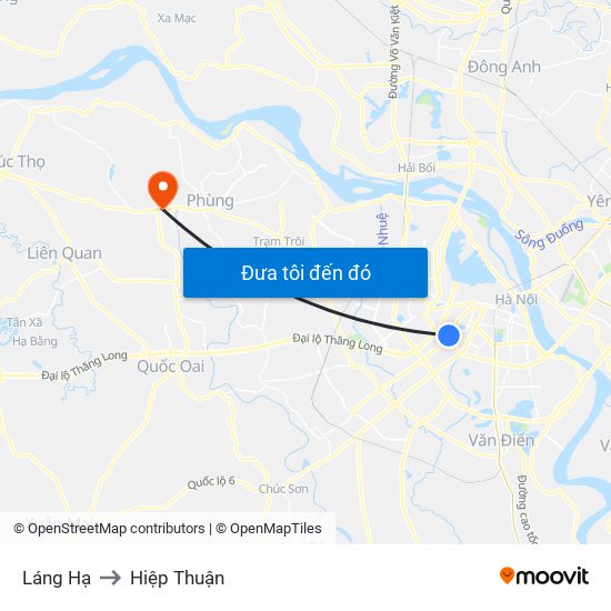 Láng Hạ to Hiệp Thuận map