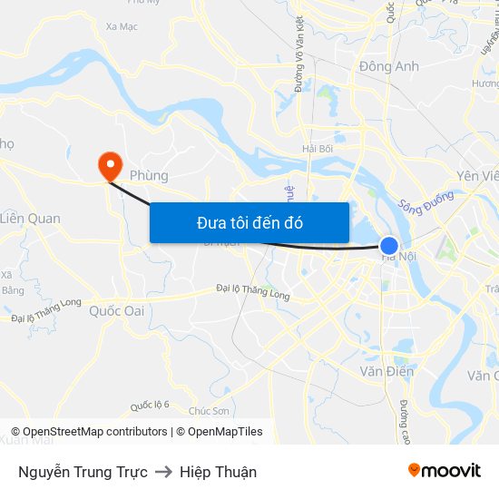 Nguyễn Trung Trực to Hiệp Thuận map