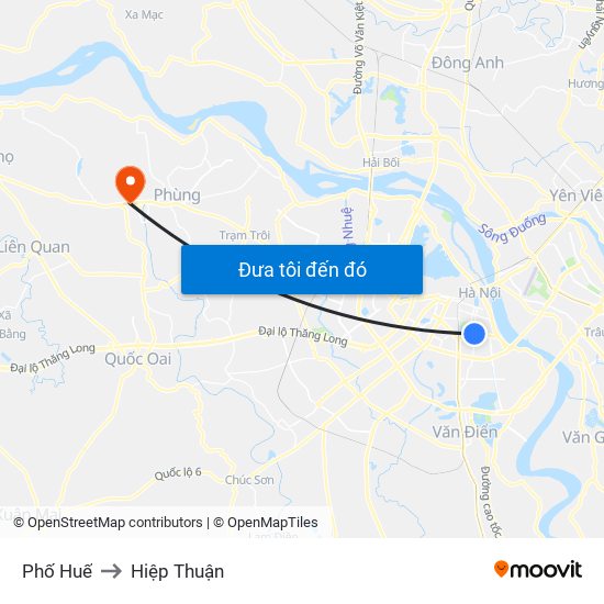 Phố Huế to Hiệp Thuận map