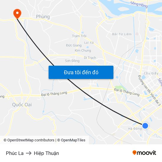 Phúc La to Hiệp Thuận map