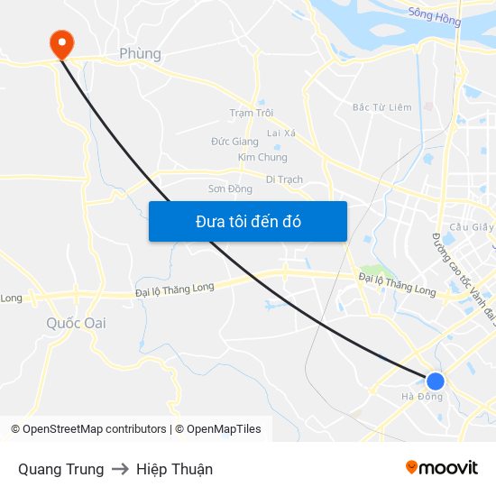 Quang Trung to Hiệp Thuận map