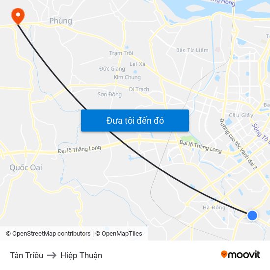 Tân Triều to Hiệp Thuận map