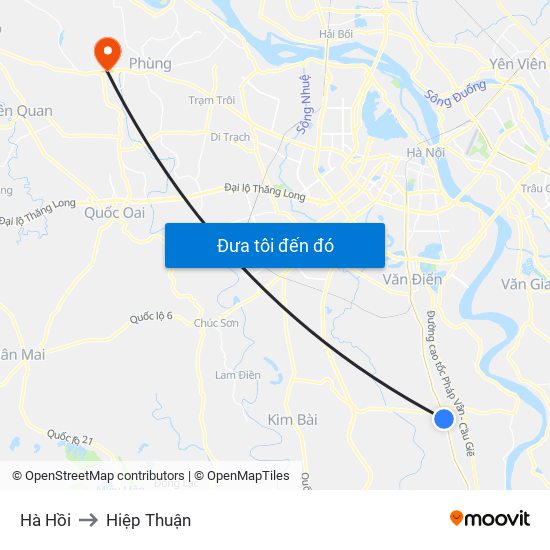 Hà Hồi to Hiệp Thuận map