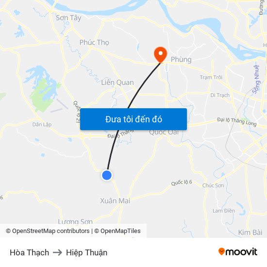 Hòa Thạch to Hiệp Thuận map