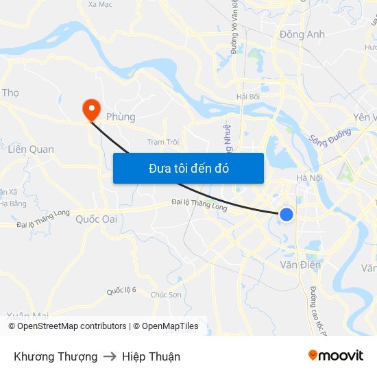 Khương Thượng to Hiệp Thuận map