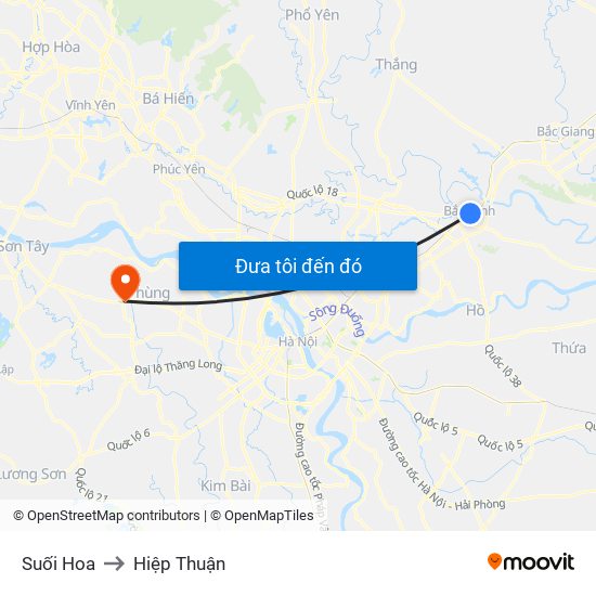 Suối Hoa to Hiệp Thuận map