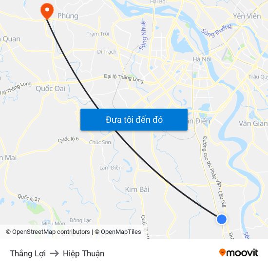 Thắng Lợi to Hiệp Thuận map