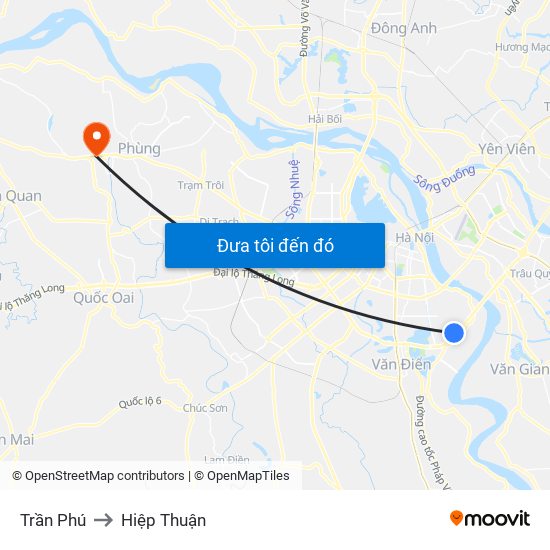 Trần Phú to Hiệp Thuận map