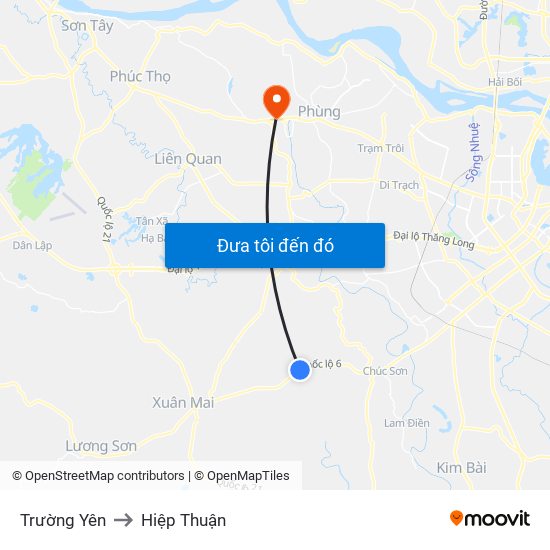 Trường Yên to Hiệp Thuận map