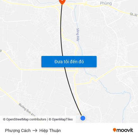 Phượng Cách to Hiệp Thuận map